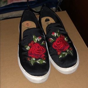 Dirty Laundry Rose Slip Ons